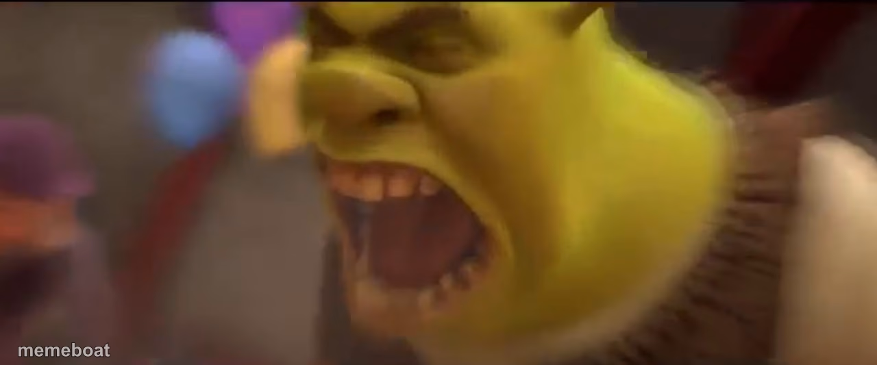Shrek screaming - meme generator image preview