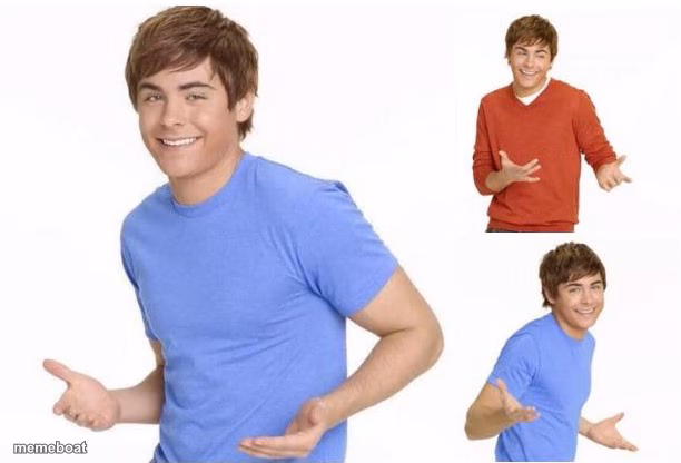 Shrugging boy - meme generator image preview
