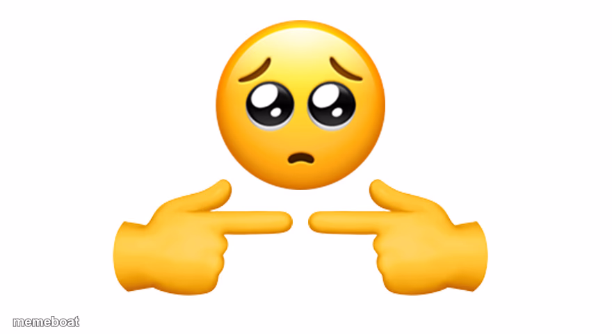 Shy emoji - meme generator image preview