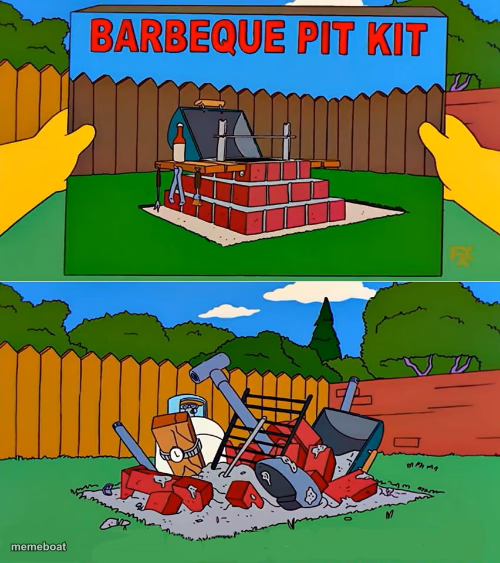 Simpsons Barbecue Pit Kit - meme generator image preview
