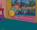 Simpsons Jump Through Window