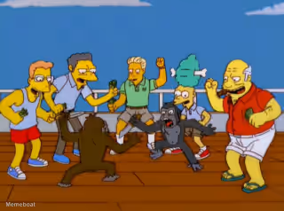 Simpsons Monkey Fight