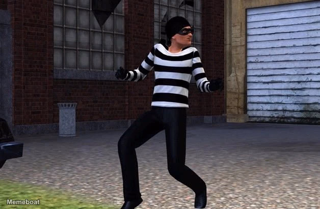 Sims Burglar Tip Toe - meme generator image preview