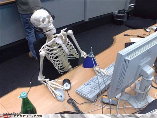 Skeleton Computer - meme generator image preview