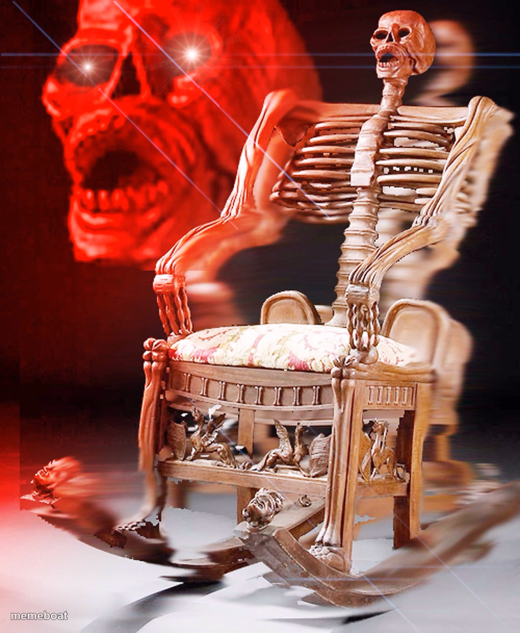 Skeleton in the Chair - meme generator image preview