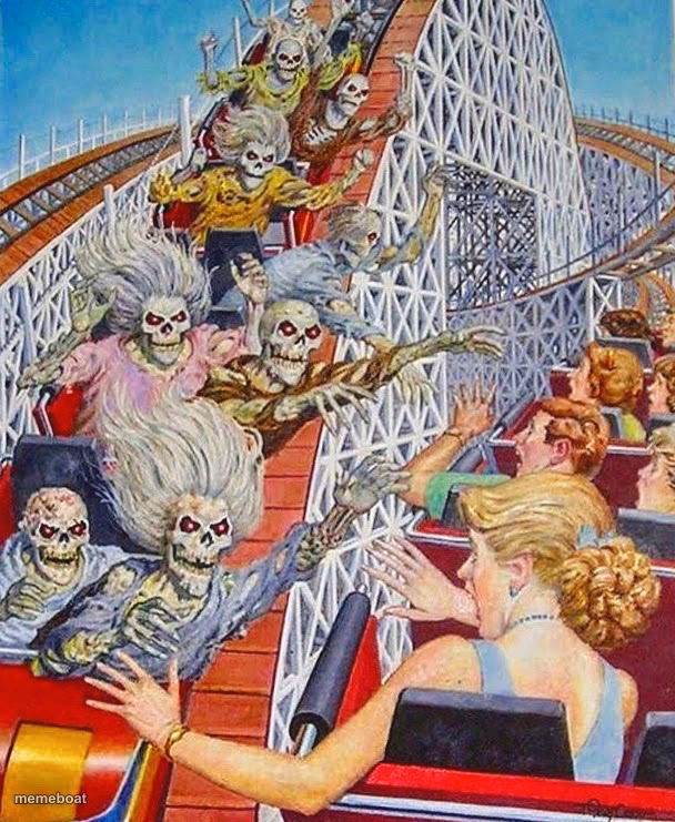 Skeleton Roller Coaster - meme generator image preview