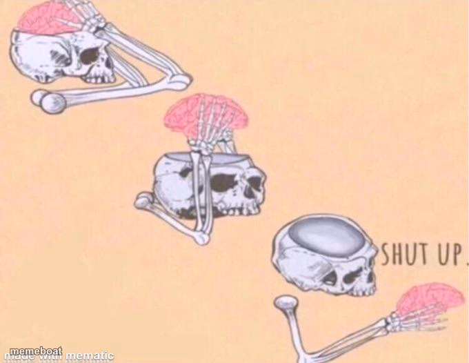skeleton shut up meme - meme generator image preview