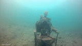 skeleton under water