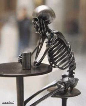 Skeleton Waiting - meme generator image preview