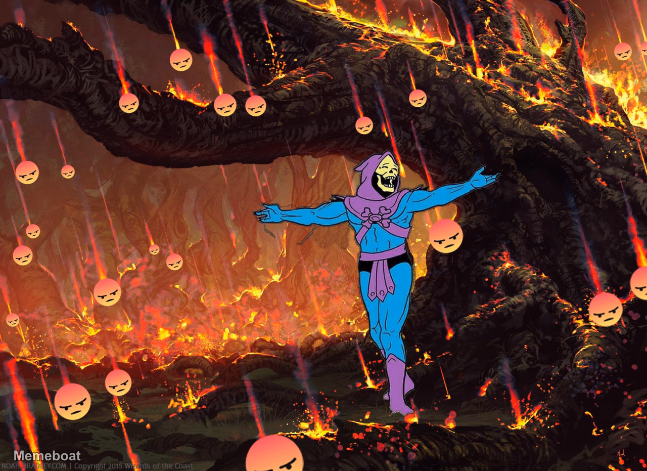 Skeletor Embracing Hate - meme generator image preview