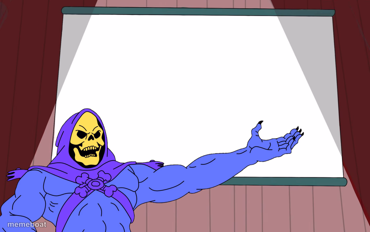 Skeletor Presents - meme generator image preview