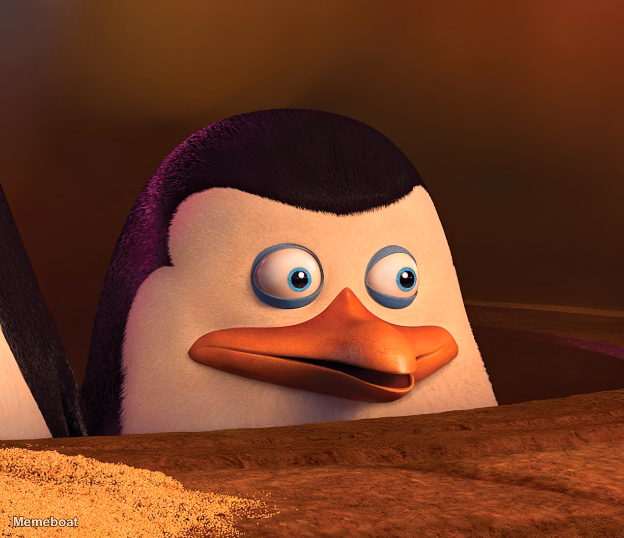 Skipper Peeking - meme generator image preview