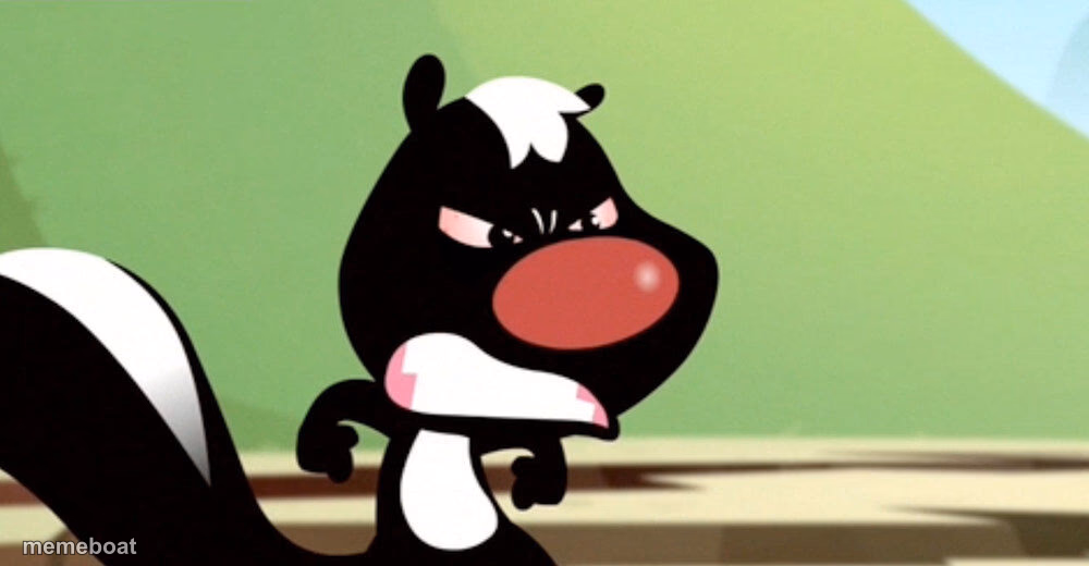 Skunk angry - meme generator image preview