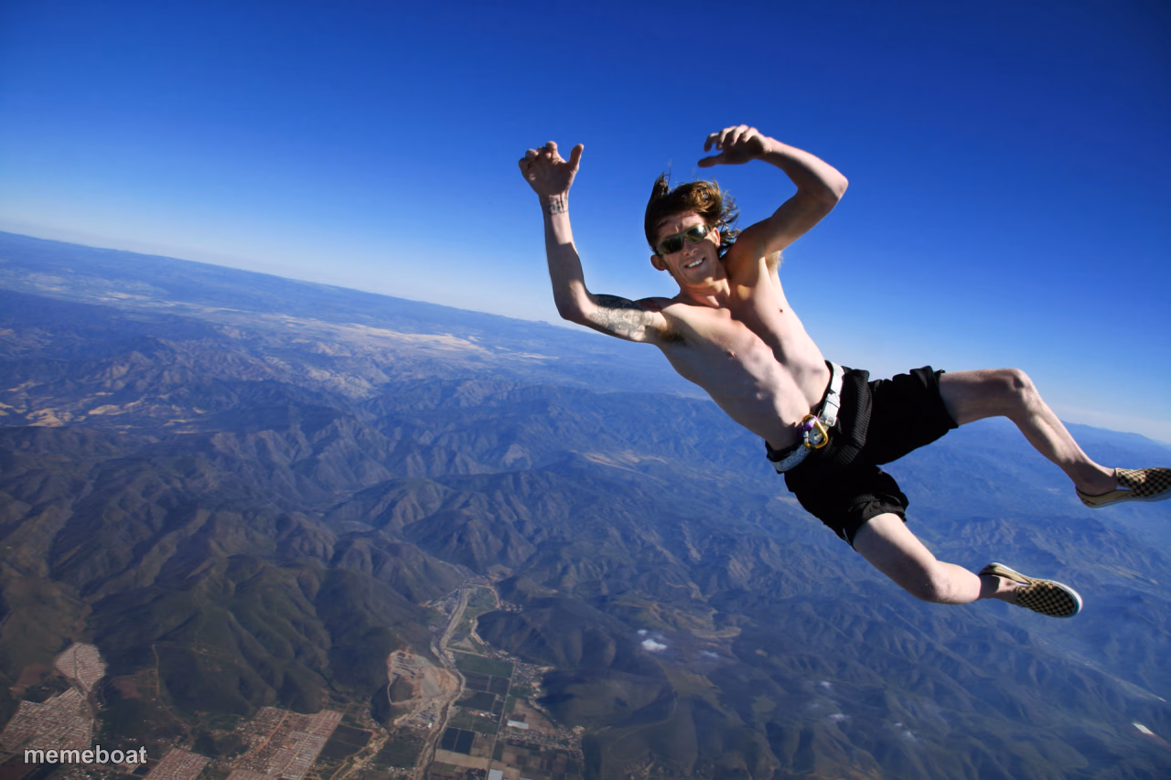 skydive without a parachute - meme generator image preview