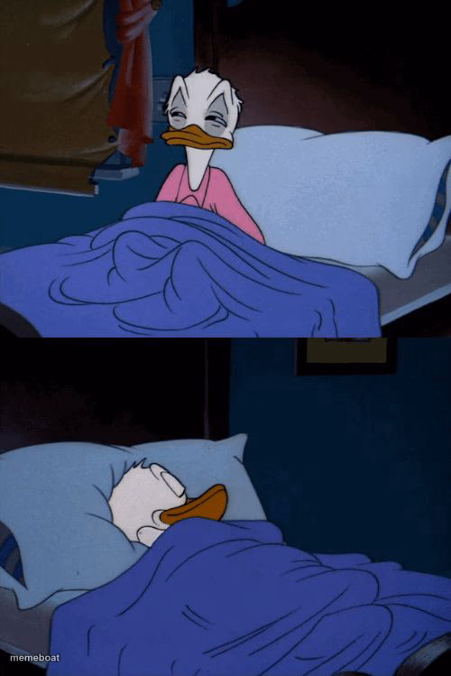 Sleeping Donald Duck - meme generator image preview