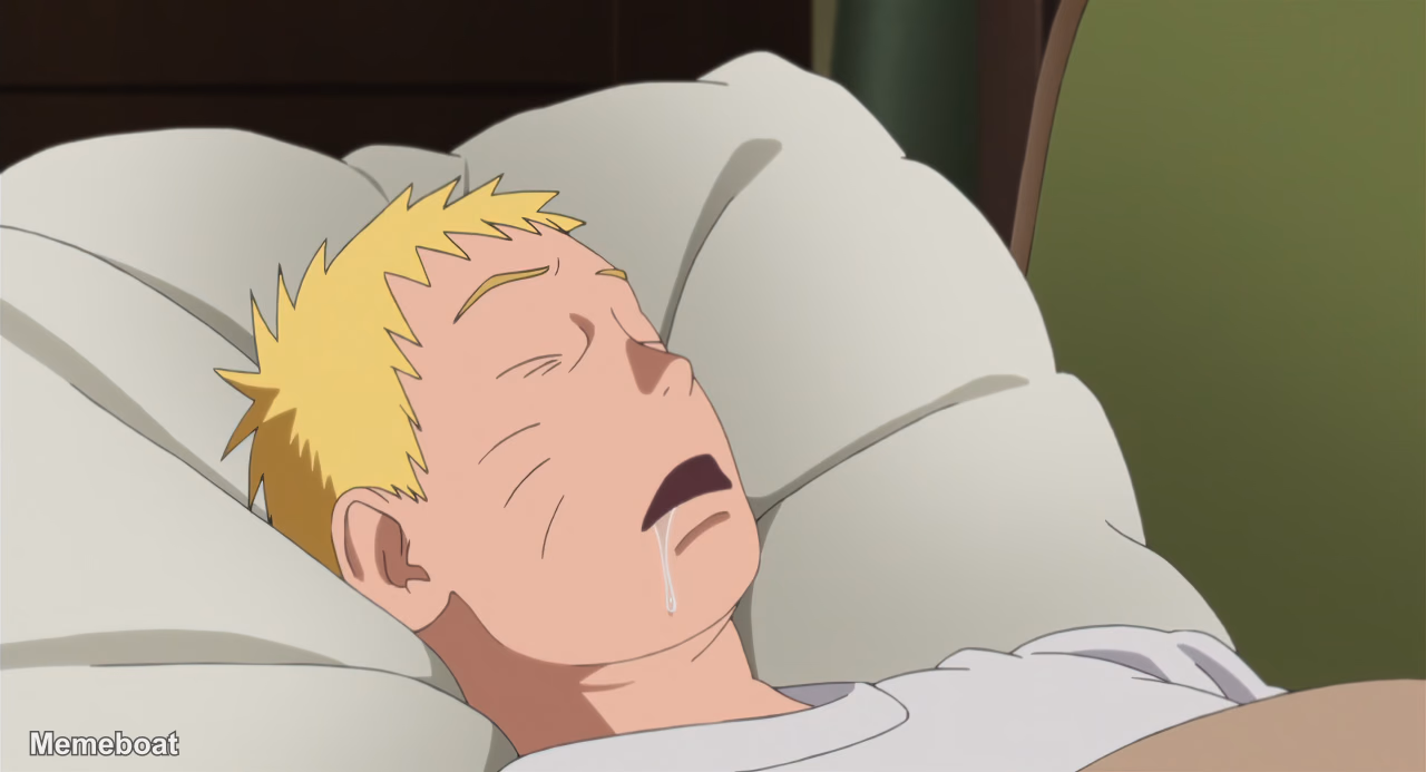 Sleeping Naruto Drooling - meme generator image preview