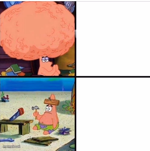 smart and dumb patrick - meme generator image preview