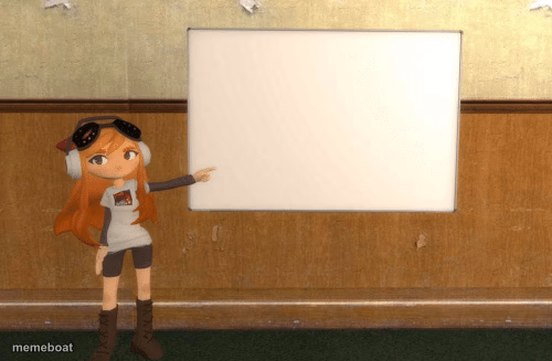 SMG4s Meggy pointing at board - meme generator image preview