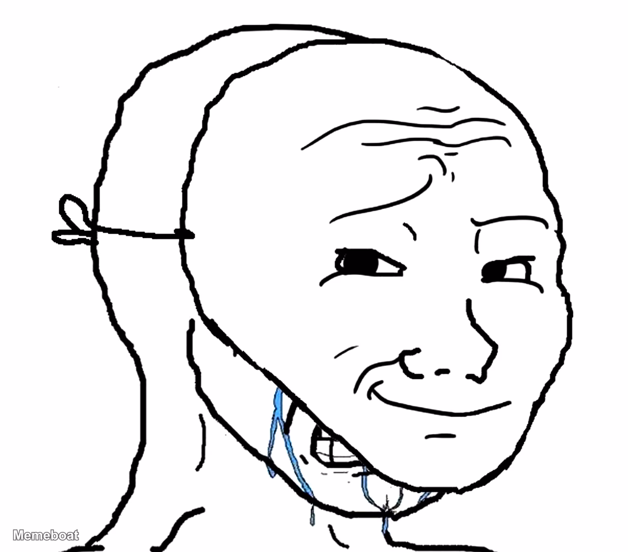 Forced Smile Wojak - meme generator image preview