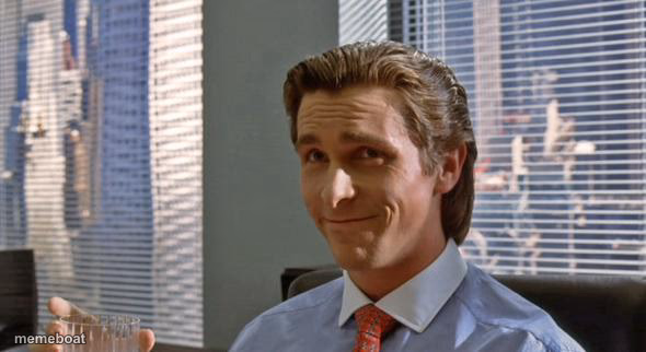 smug patrick bateman - meme generator image preview