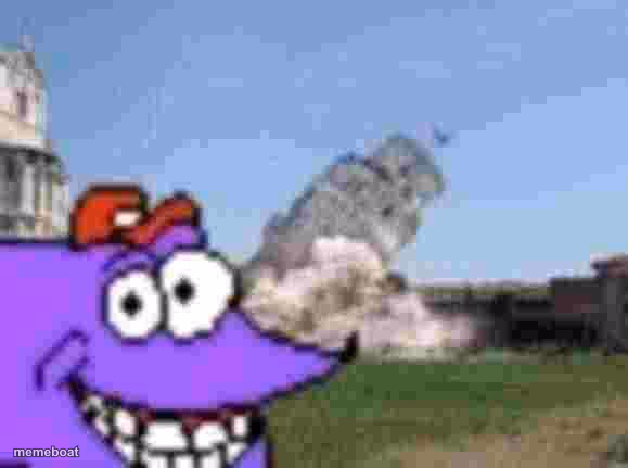 Snick staring why the Pisa Tower is collapsed - meme generator image preview