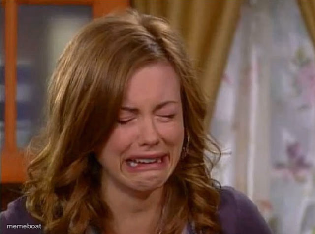 Sobbing face - meme generator image preview