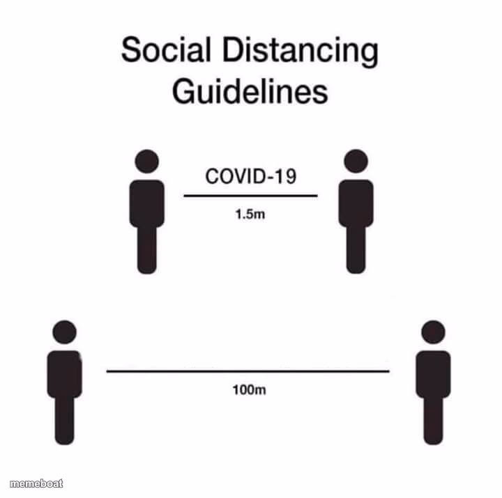 social distancing guidelines - meme generator image preview