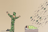 Soilder not protecting child meme
