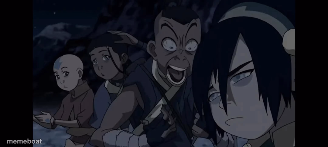 sokka screaming at toph - meme generator image preview