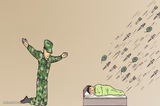Soldier not protecting child