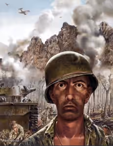 soldier on war