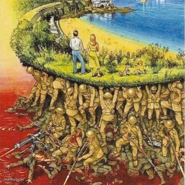 Soldiers hold up society - meme generator image preview