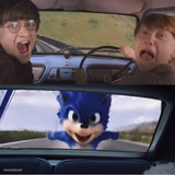 Sonic Chasing Harry and Ron