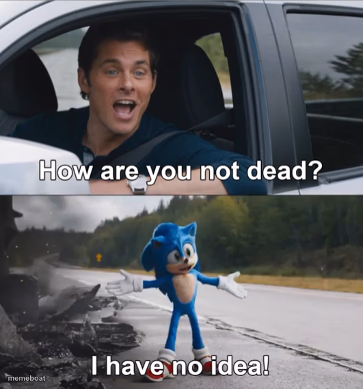 Sonic How Are You Not Dead - meme generator image preview