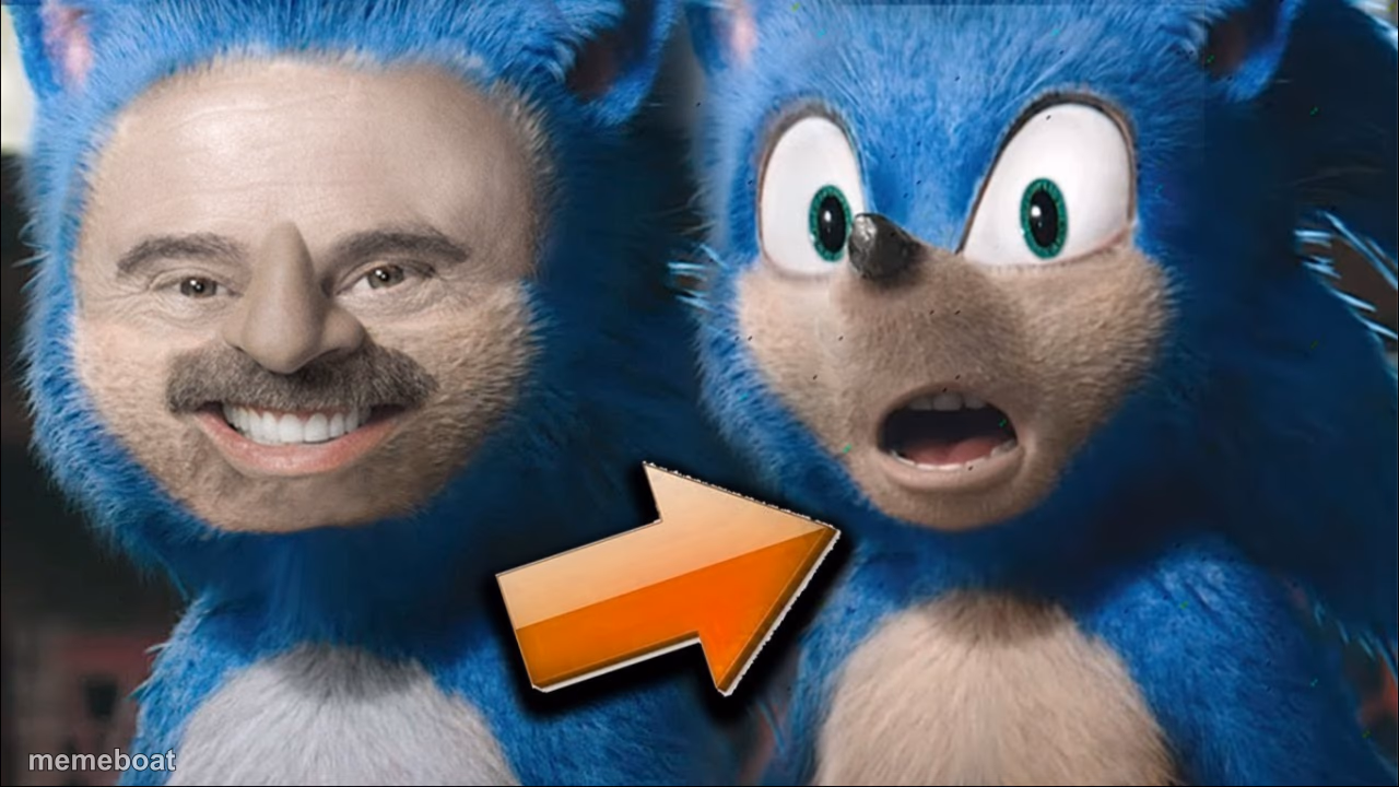 Sonic Side 2 Side Comparison - meme generator image preview