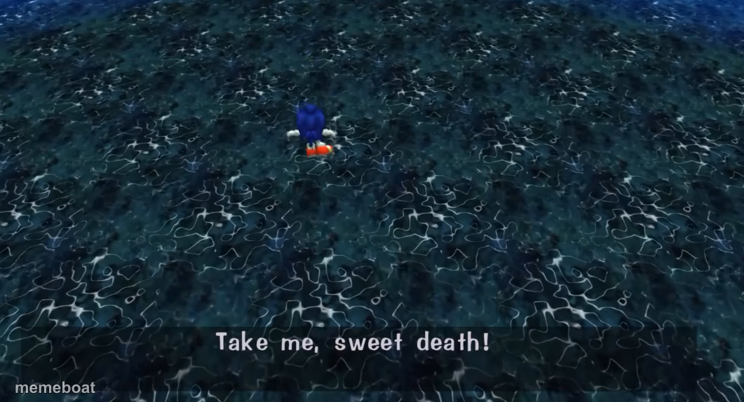 Sonic take me sweet death - meme generator image preview