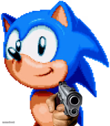 sonic with a gun