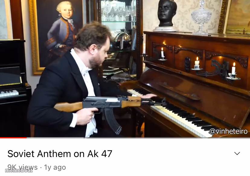 Soviet anthem on AK-47 - meme generator image preview