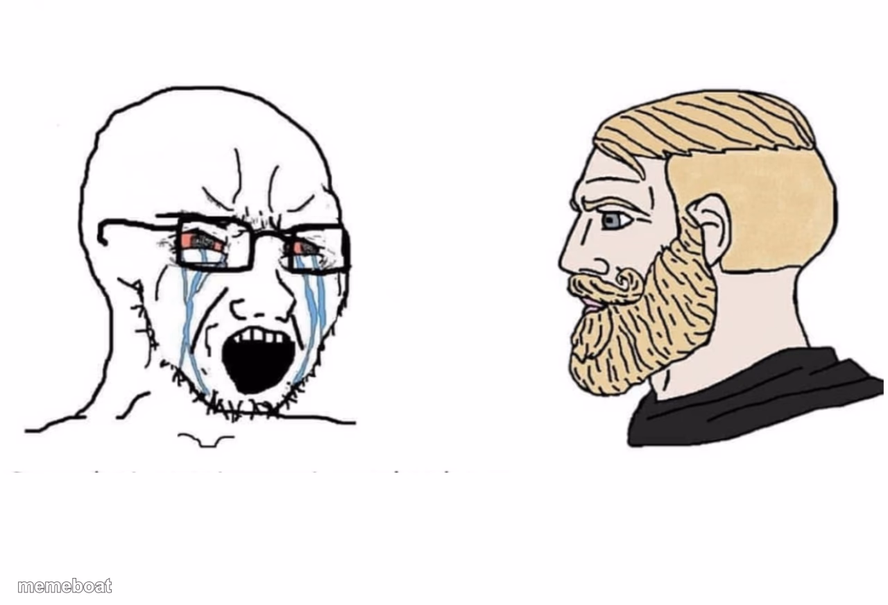 Soyboy Vs Yes Chad - meme generator image preview