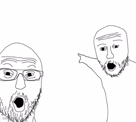 Soyjack Pointing Men - meme generator image preview