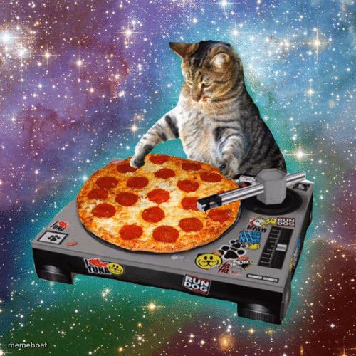 Space Cat Happy Birthday - meme generator image preview