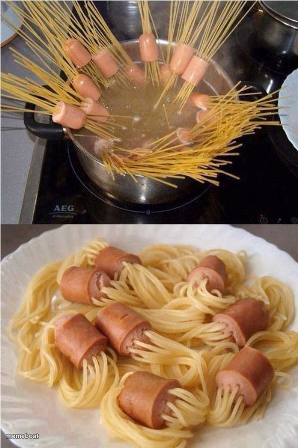 Spaghetti Hot Dog - meme generator image preview
