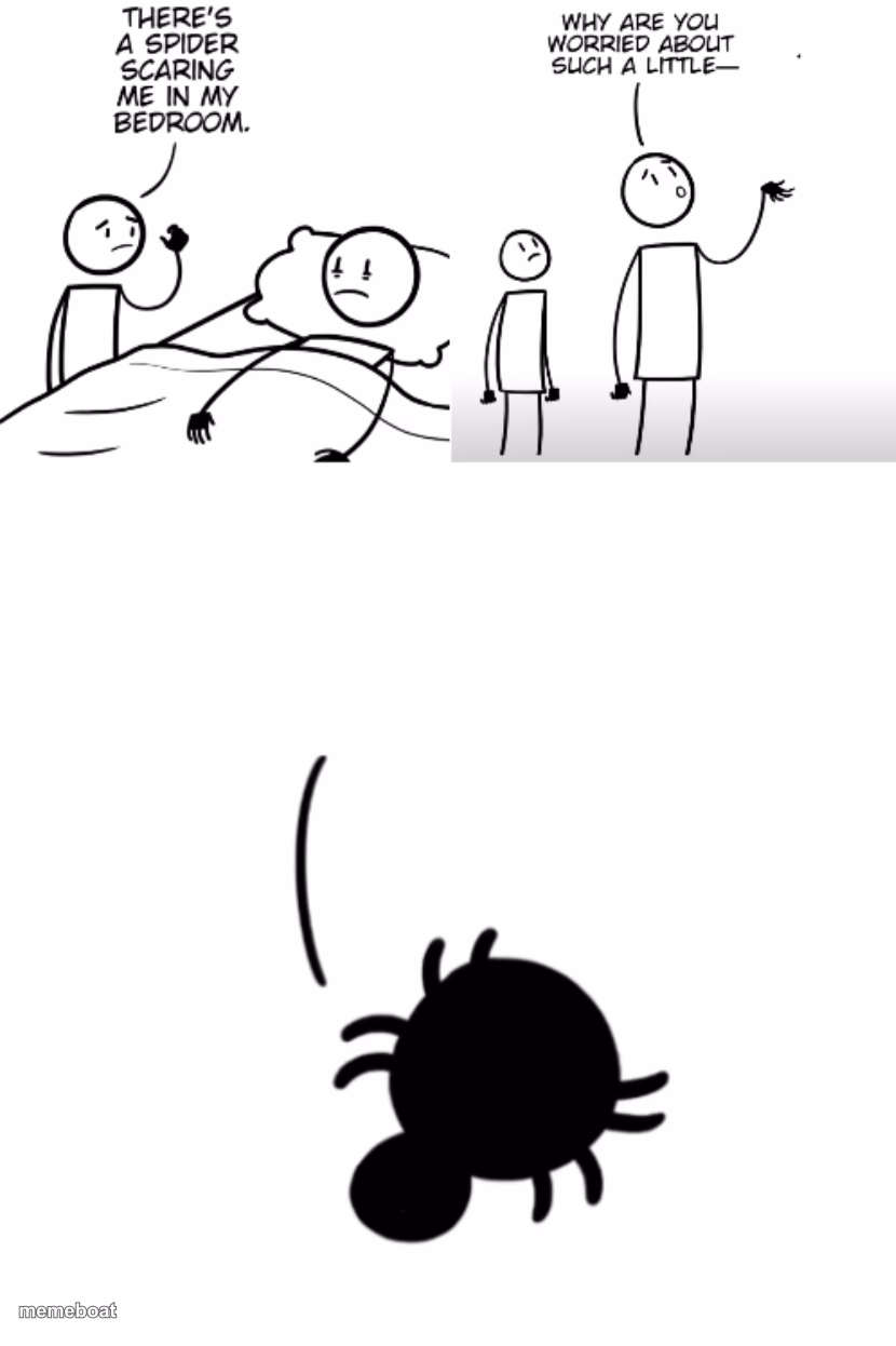 Spider in my bedroom - meme generator image preview