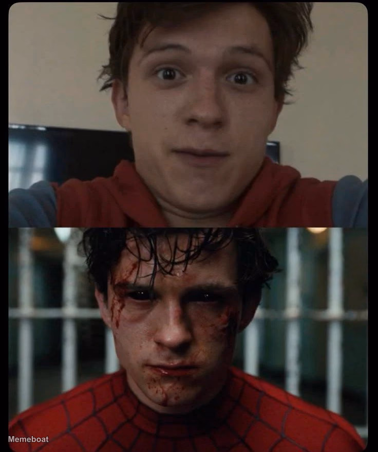 Spider-man Before and After - meme generator image preview