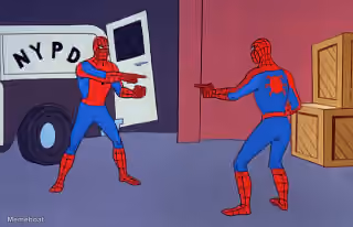 Spider-Man Pointing At Spider-Man