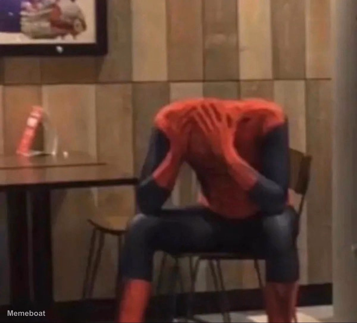 Spider-Man Stressed - meme generator image preview
