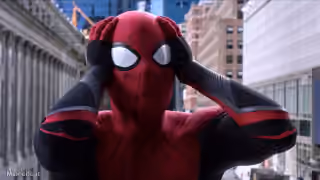 Spiderman Holding Head