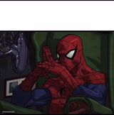 Spiderman sitting In chair