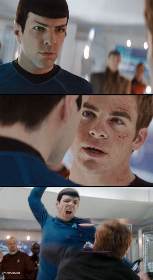 Spock and Kirk Debate - meme generator image preview