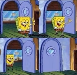 sponge bob door